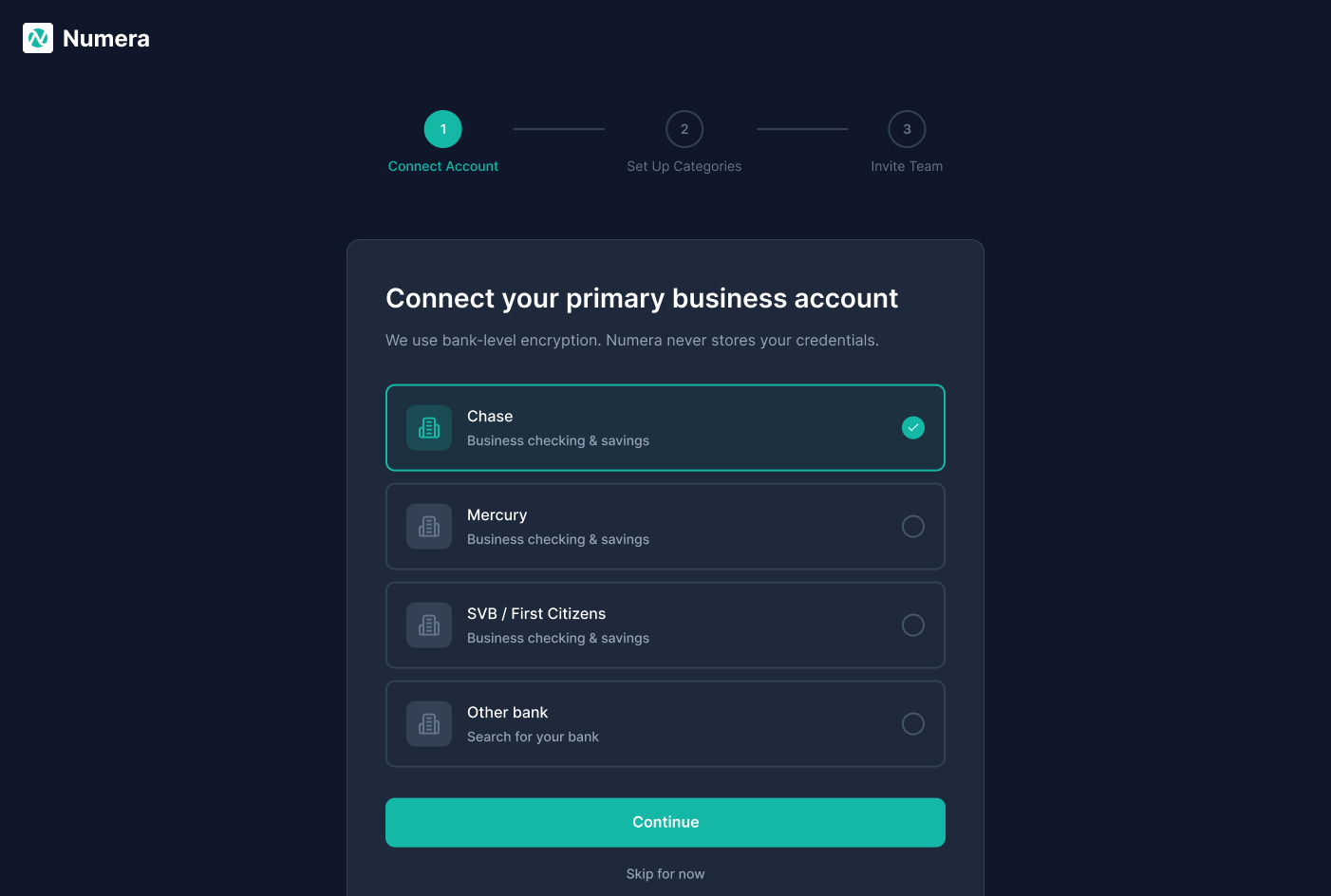 Screen 9, Onboarding: Connect Account